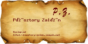 Pásztory Zalán névjegykártya