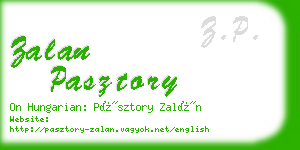 zalan pasztory business card